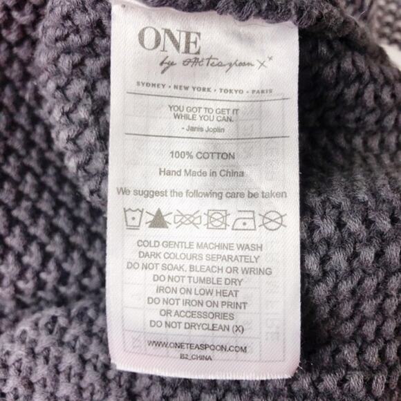 One Teaspoon XS NWOT Women Gray Knit Mock Long Sleeve Sweater Dress - Picture 6 of 7